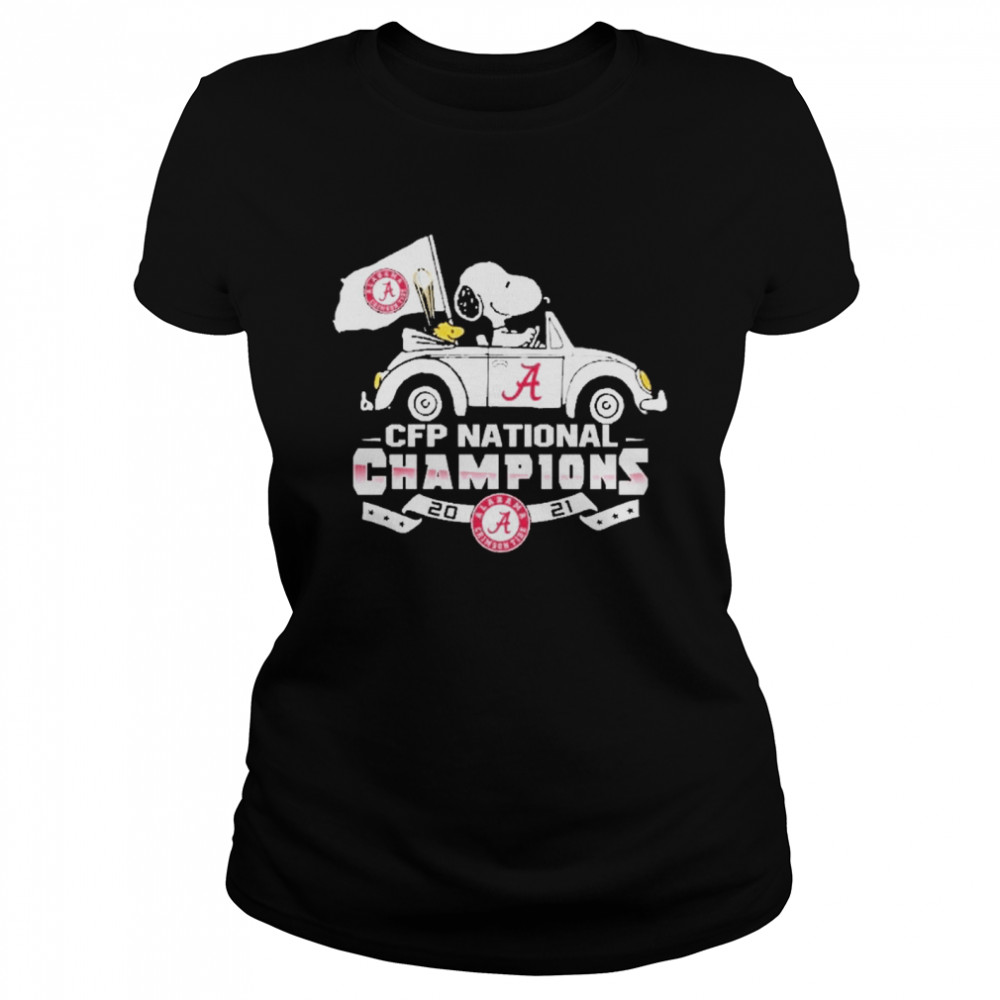 Snoopy and woodstock alabama crimson tide cfp national champions 2021  Classic Women's T-shirt