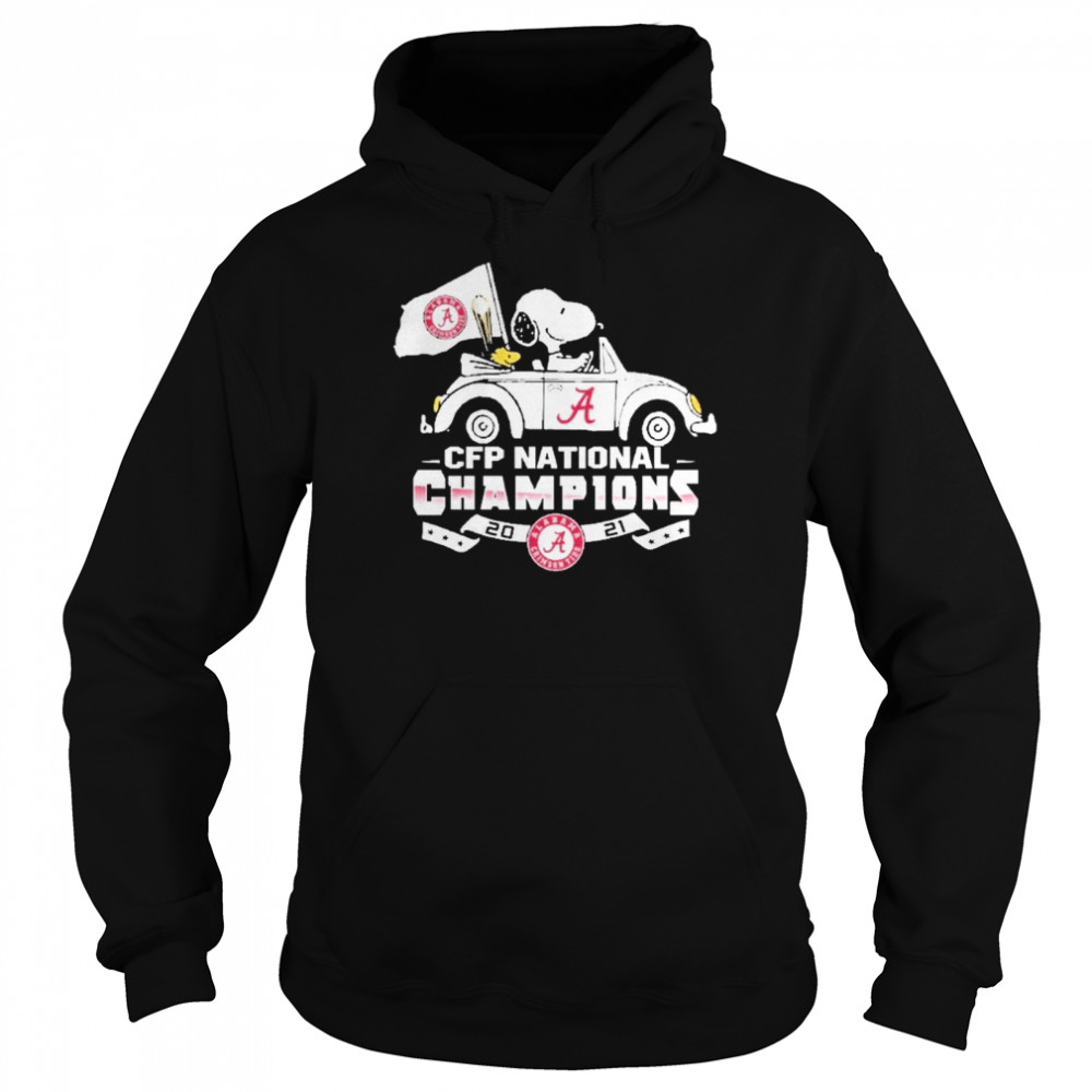 Snoopy and woodstock alabama crimson tide cfp national champions 2021 Unisex Hoodie