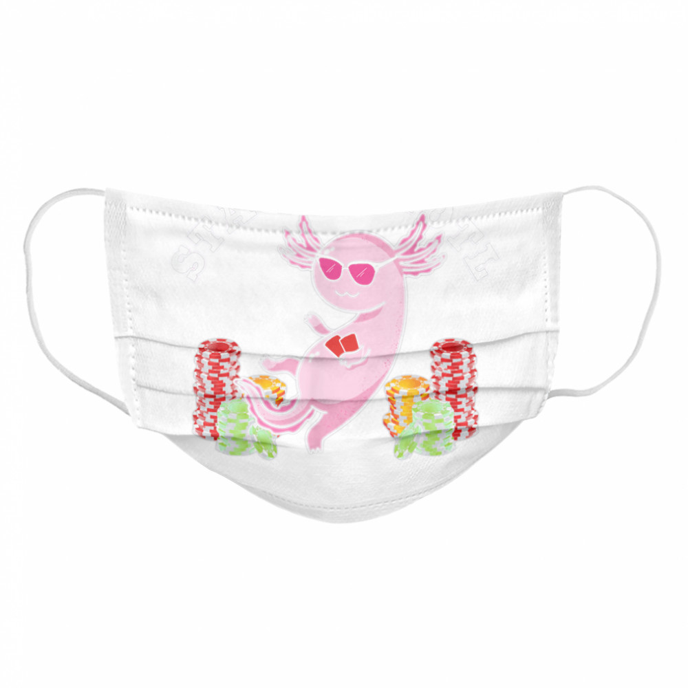 Stacksalotl Axolotl Stacking Chips Poker Player Cloth Face Mask