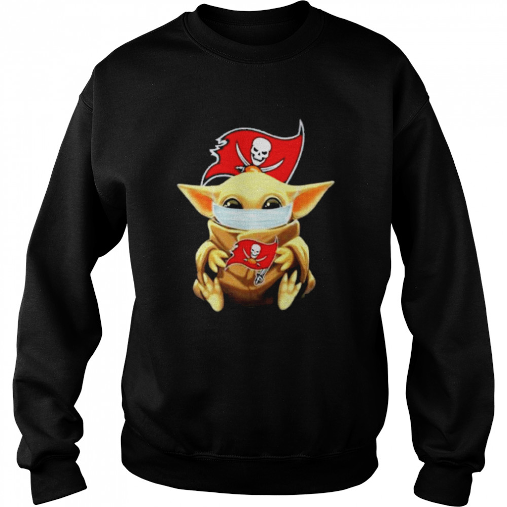 Star Wars Baby Yoda Face Mask Hug Tampa Bay Buccaneers Unisex Sweatshirt