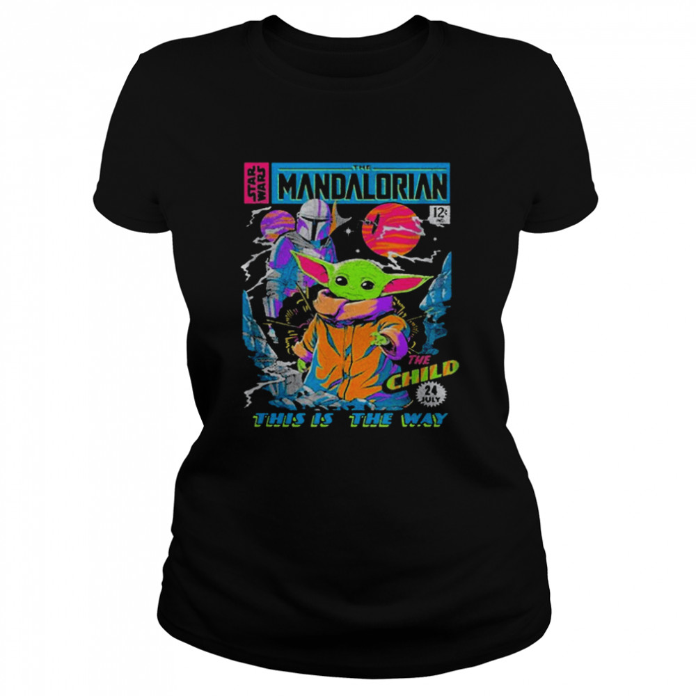 Star Wars The Mandalorian The Child Comic Book Classic Women's T-shirt