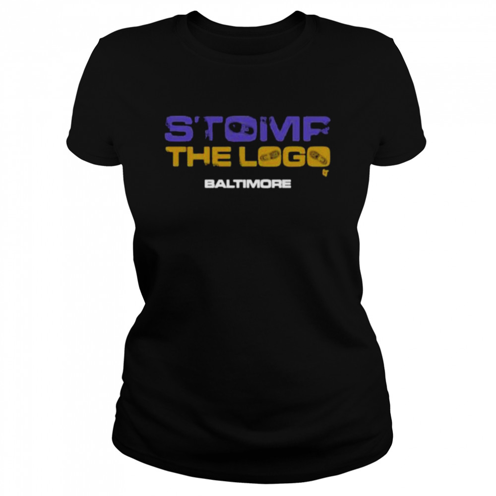 Stomp the logo breakingt baltimore Football Classic Women's T-shirt