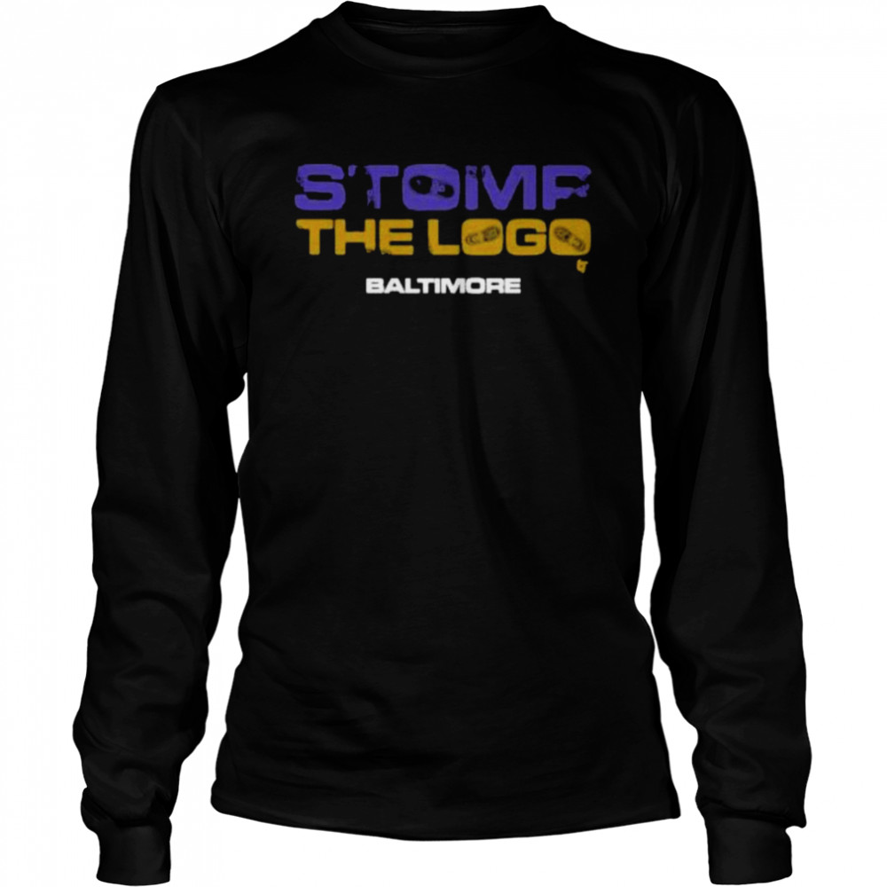 Stomp the logo breakingt baltimore Football Long Sleeved T-shirt