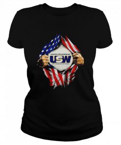 Superman United Steelworkers Unity And Strength For Workers American Flag  Classic Women's T-shirt