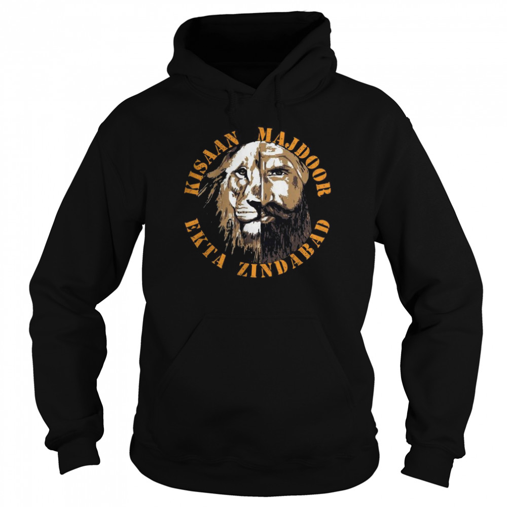 Tiger And Men Kisaan Majdoor Ekta Zindabad Unisex Hoodie