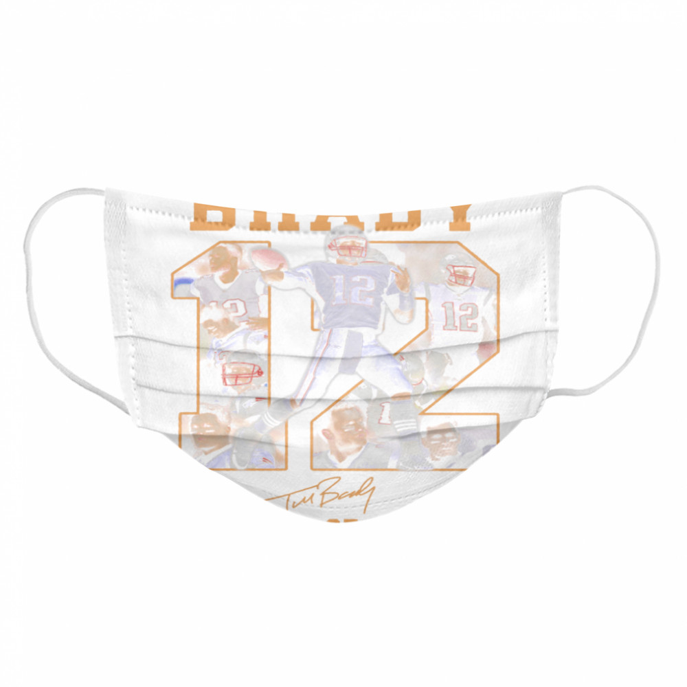 Tom Brady 12 Greatest Of All Time Signatures Cloth Face Mask