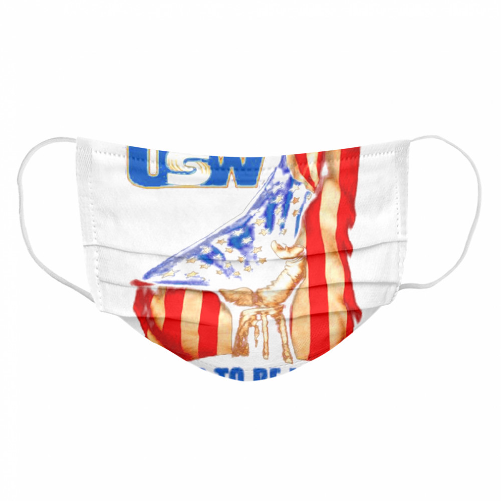 United Steelworkers Logo Proud To Be Union American Flag Cloth Face Mask