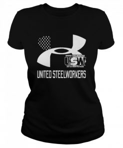 United Steelworkers Unity And Strength For Workers Flag  Classic Women's T-shirt