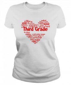Valentine Heart Teacher Name Grade Personalized Raglan  Classic Women's T-shirt