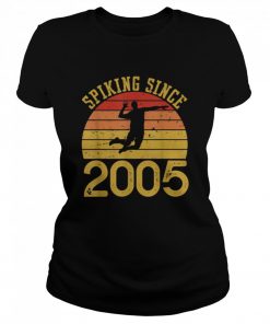 Vintage Volleyball 15th Birthday Spiking Since 2005  Classic Women's T-shirt