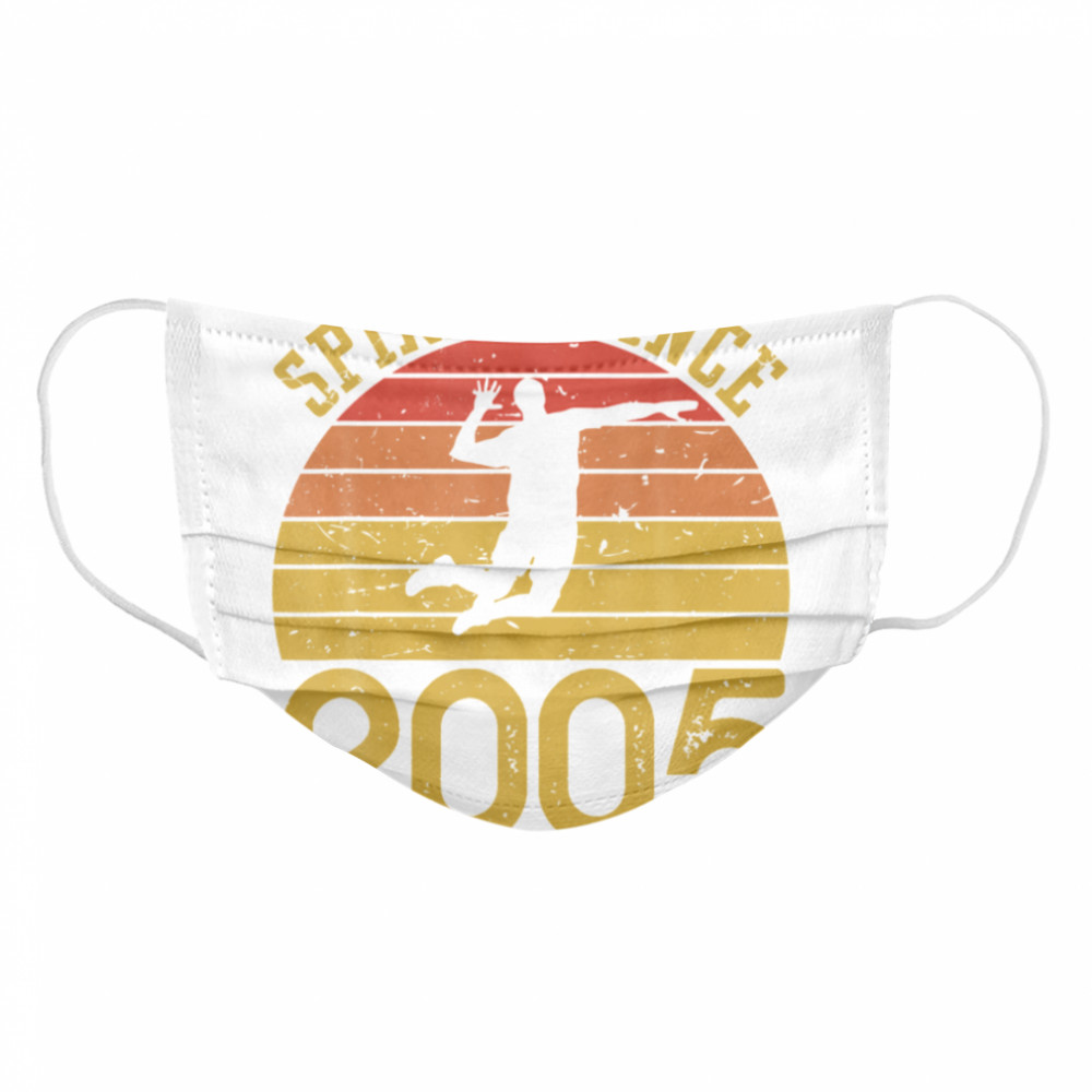 Vintage Volleyball 15th Birthday Spiking Since 2005 Cloth Face Mask