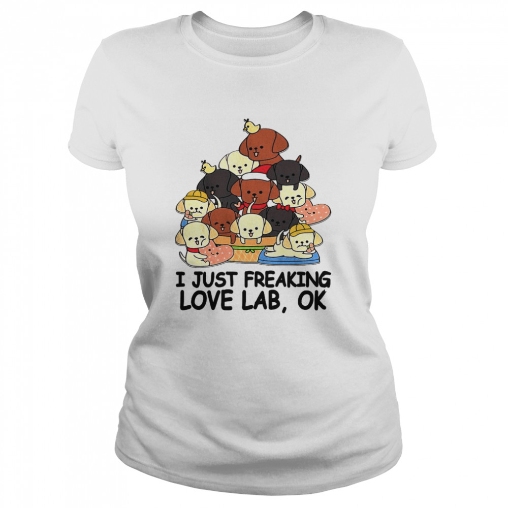 dogs i just freaking love lab ok Classic Women's T-shirt