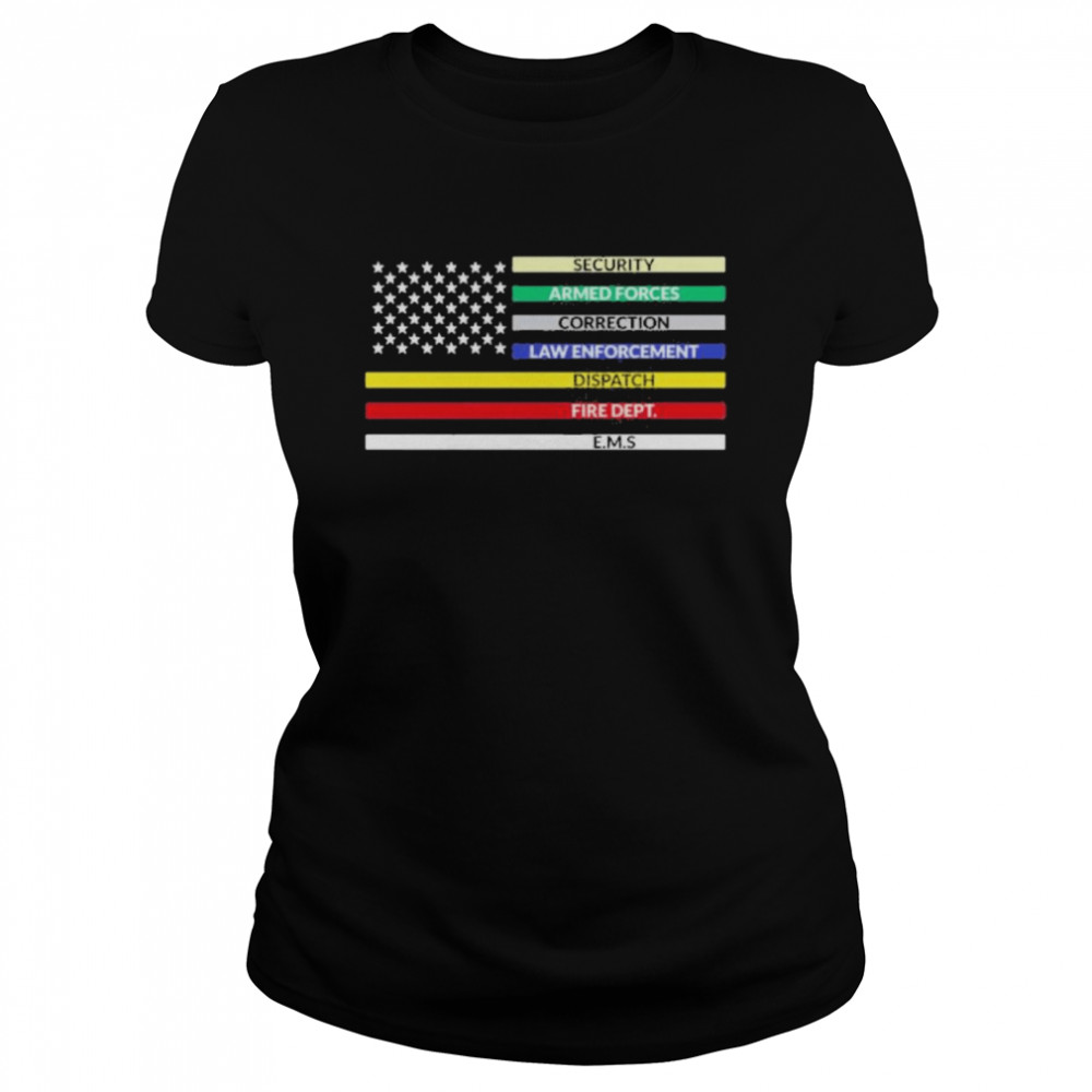 first responder american flag Classic Women's T-shirt