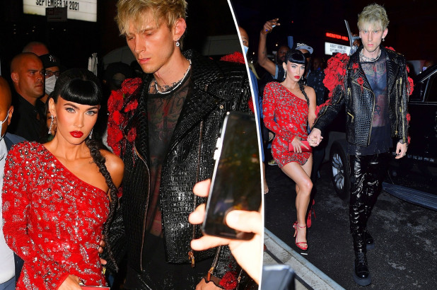 Machine Gun Kelly and Megan Fox match at Met Gala 2021 afterparty