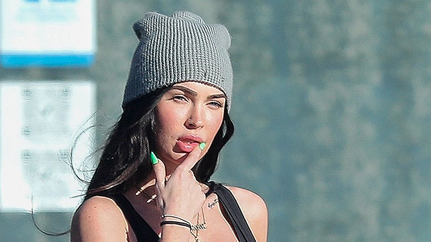 Megan Fox Wears Black Crop Top ForRelaxing Spa Day