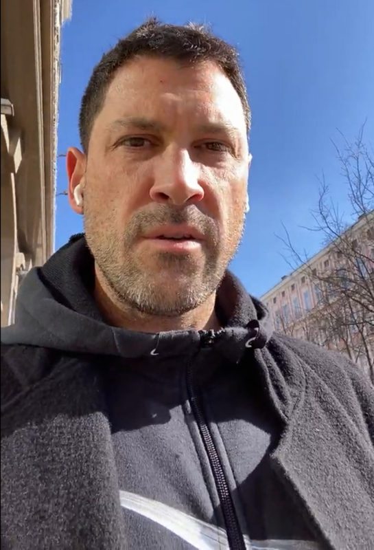 Maksim Chmerkovskiy leaving Ukraine on train to Poland after he was arrested