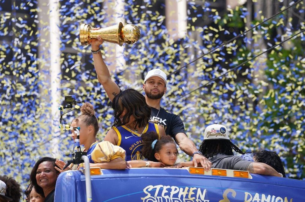 'We're back' Golden State Warriors revel in 4th title amid raucous parade