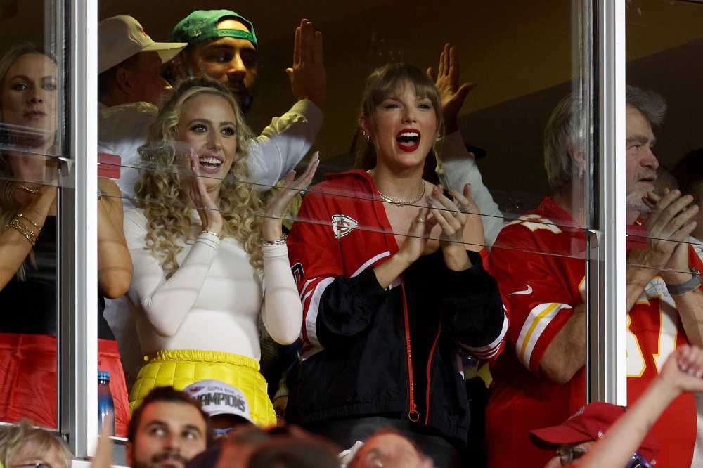 Taylor Swift and Patrick Mahomes’ Wife Brittany Celebrate Big Travis Kelce Play at Chiefs vs. Broncos Game