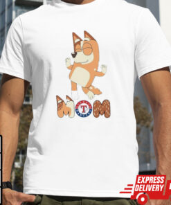 Bluey Mom Texas Rangers Baseball dancing shirt