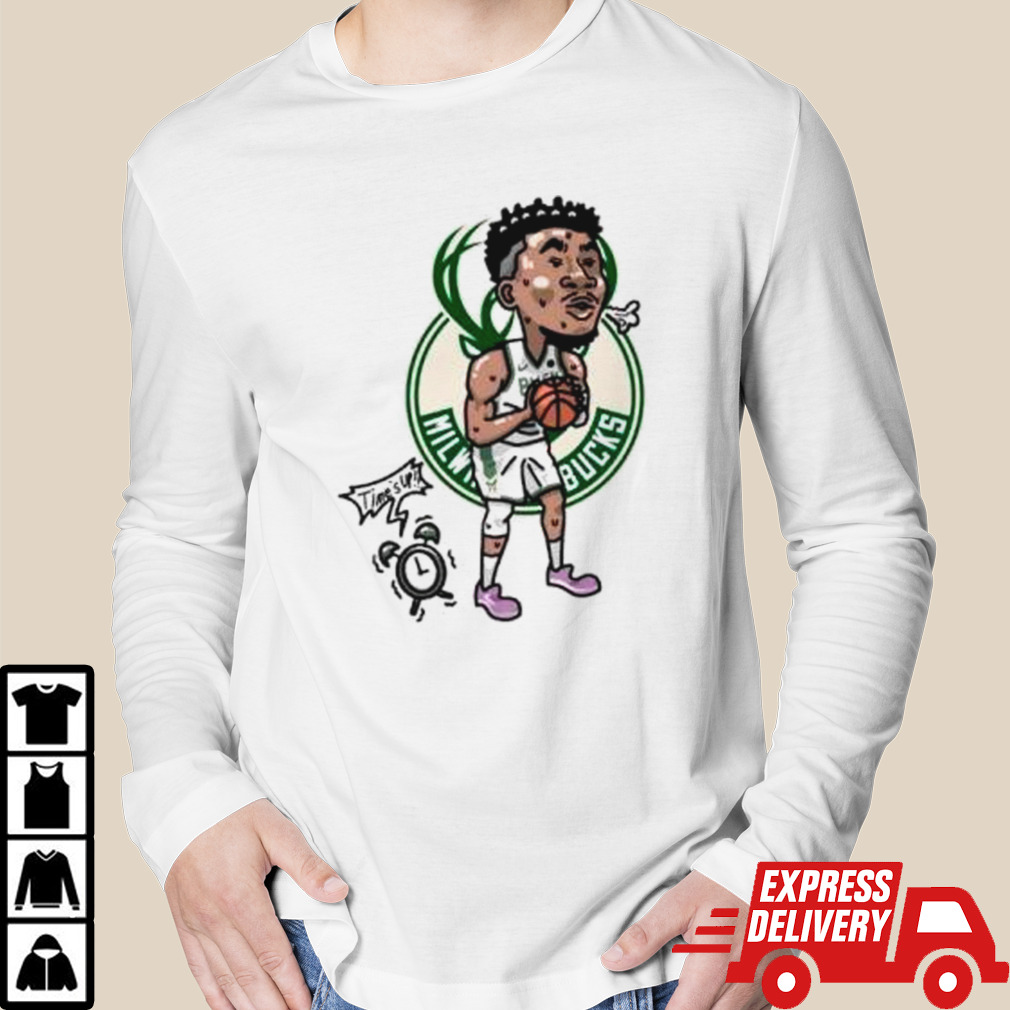 Giannis Antetokounmpo Milwaukee Bucks player cartoon shirt