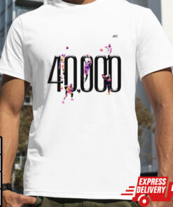 LeBron James 40k Points Los Angeles Lakers basketball shirt
