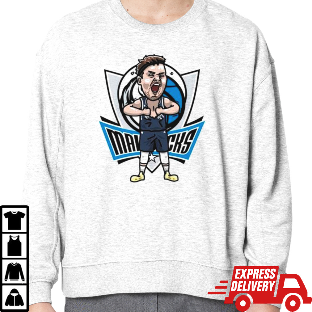 Luka Doncic Dallas Mavericks player cartoon shirt