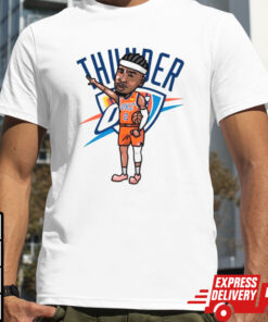 Shai Gilgeous-Alexander Oklahoma City Thunder number 2 player cartoon shirt