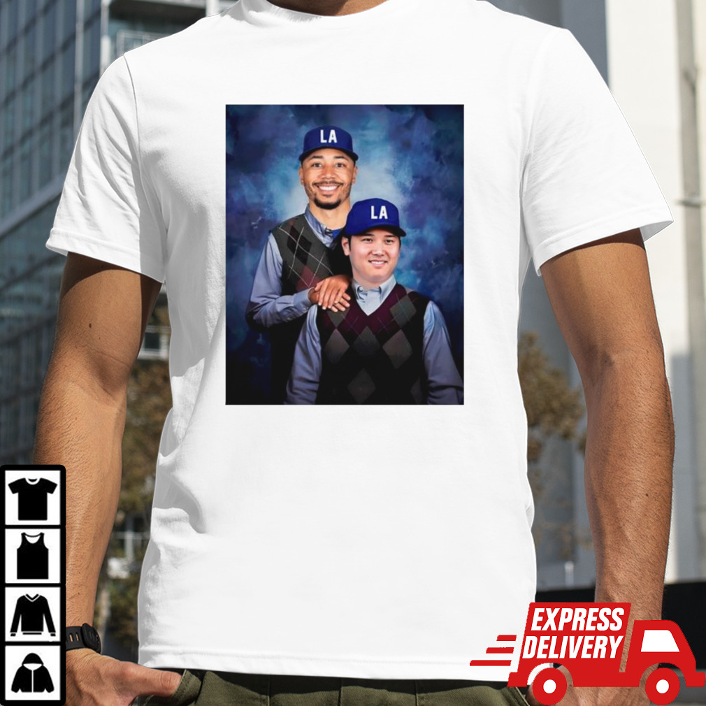 Step Brothers Shohei Othani and Mookie Betts Los Angeles Dodgers shirt