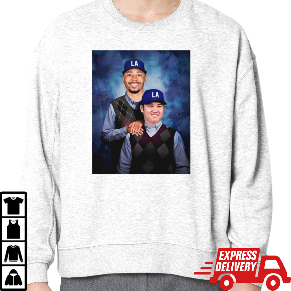 Step Brothers Shohei Othani and Mookie Betts Los Angeles Dodgers shirt