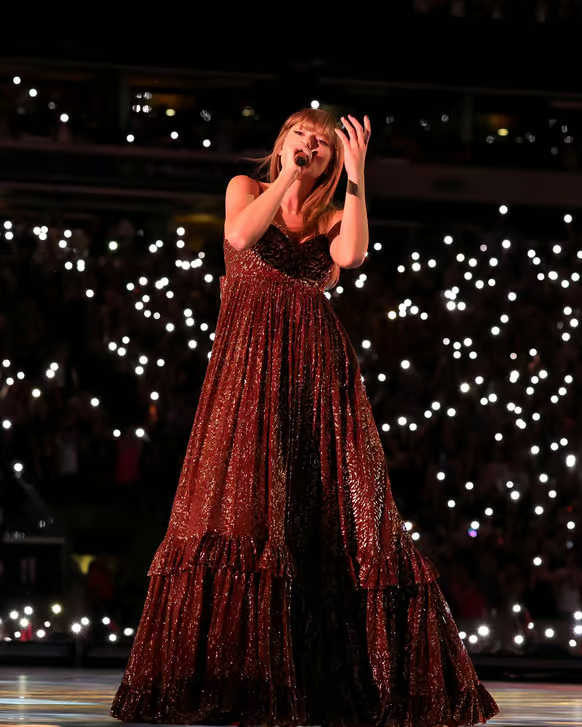 Taylor Swift wearing Etro at The Eras Tour.