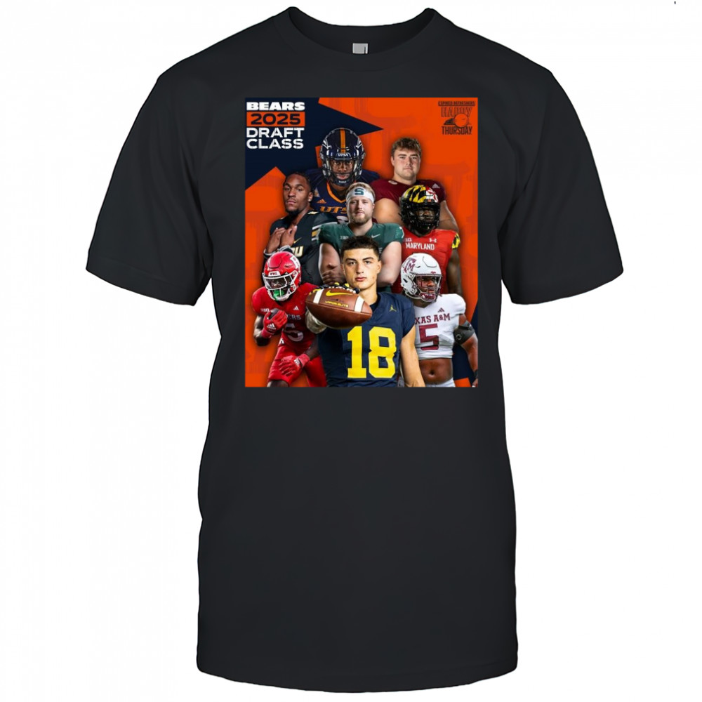 Spiked Refreshers Happy Thursday ZahQuan Frazier Ozzy Trapilo Luther Burden lll Chicago Bears 2025 Draft Class Poster t-shirt