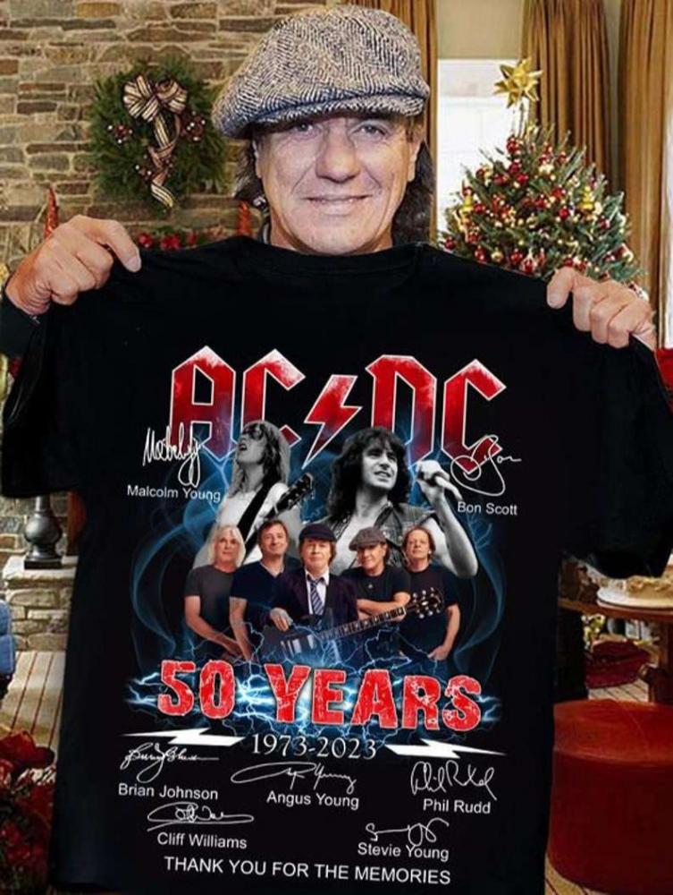 ACDC 50 Years Anniversary 1973-2023 Thank You For The Memories T-Shirt