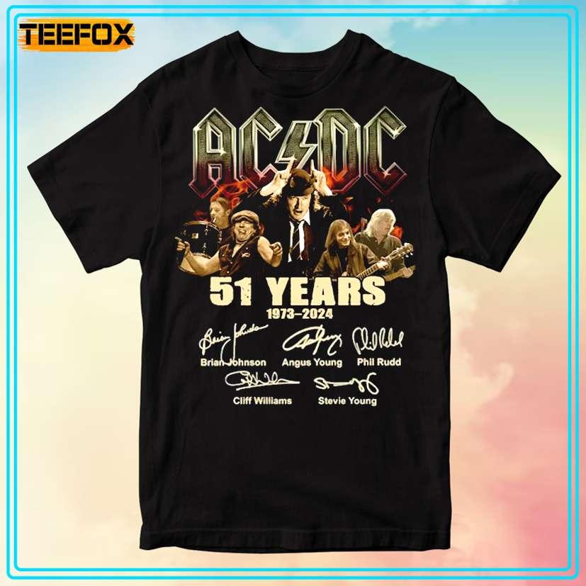ACDC 51 Years 1973-2024 Band T-Shirt