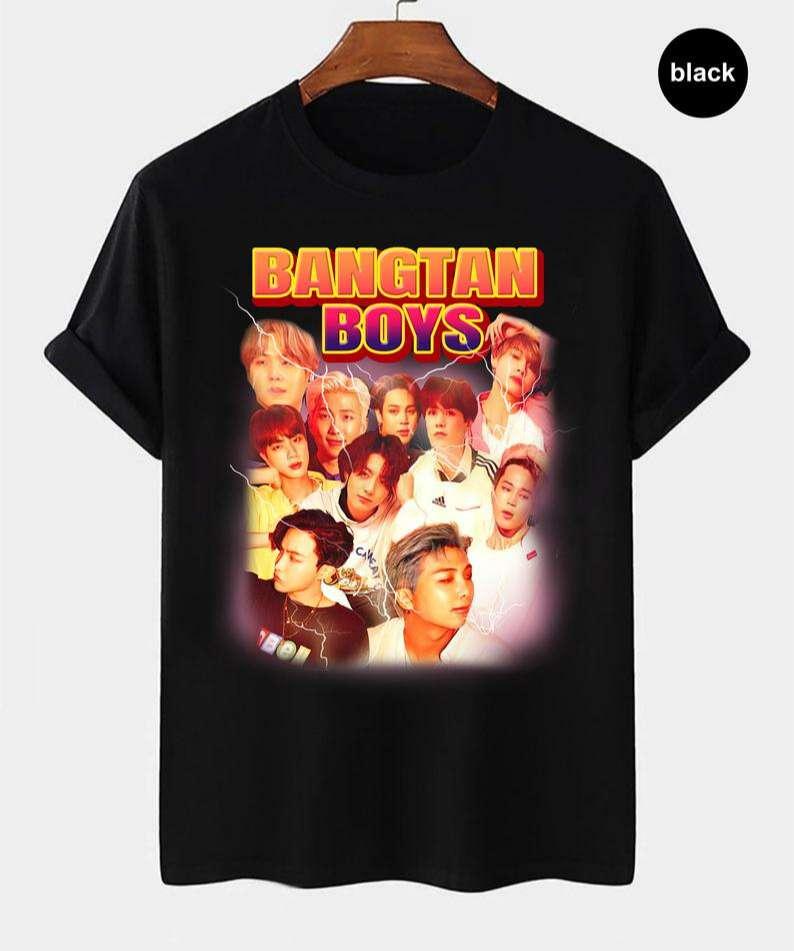 BTS Bangtan Boys Retro Style Music Hip Hop T Shirt
