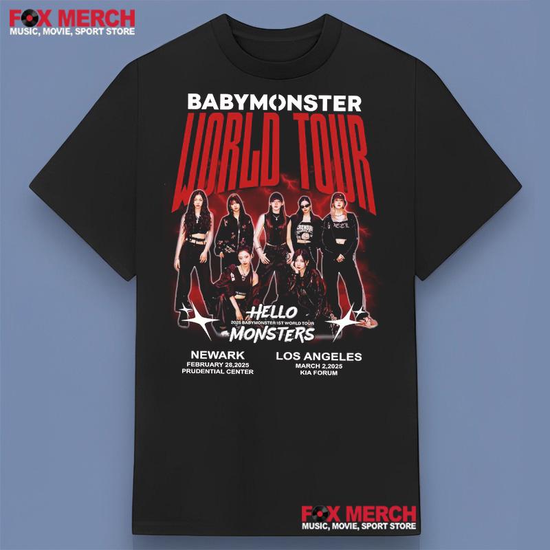Babymonster Hello Monster World Tour 2025 T-Shirt