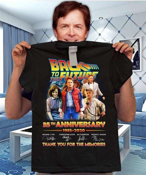 Back To The Future 35th Anniversary Signatures T-Shirt Merch
