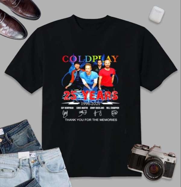 Coldplay 25 Years Anniversary Thank You Graphic T-Shirt