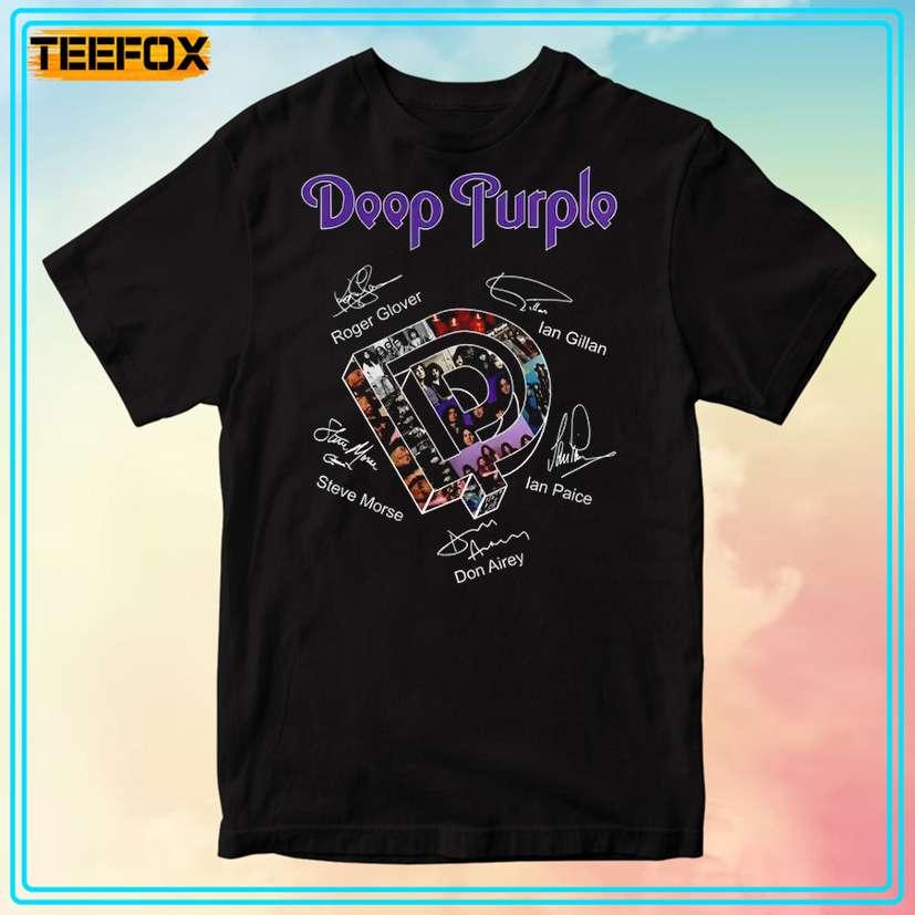 Deep Purple Band Logo Signatures T-Shirt