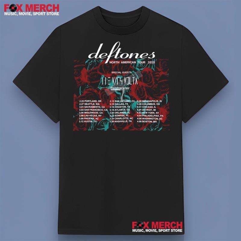 Deftones North American Tour 2025 Music Shirt