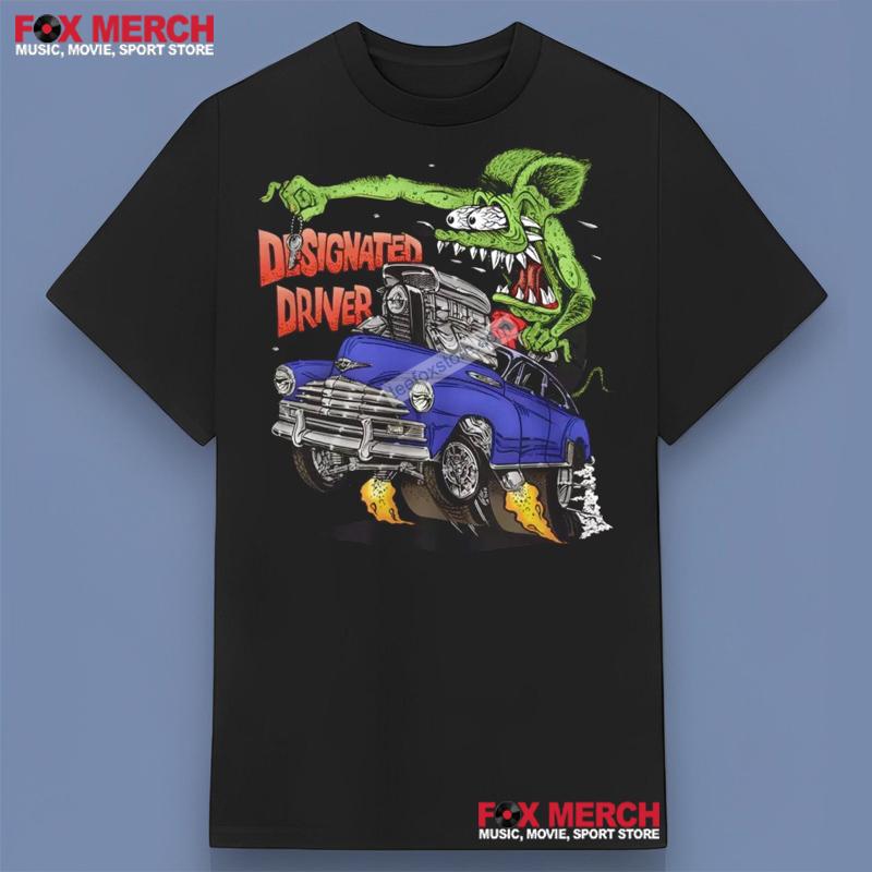Ed Big Daddy Roth Rat Fink Driver Rod Black T-Shirt