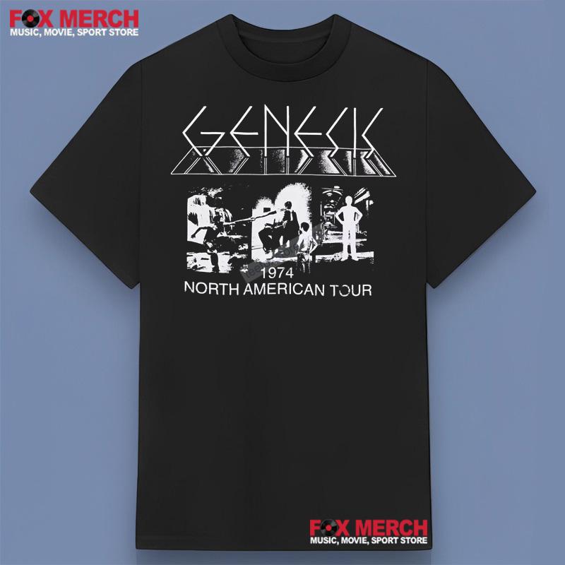 GENESIS BAND TOUR 1974 Black T-Shirt