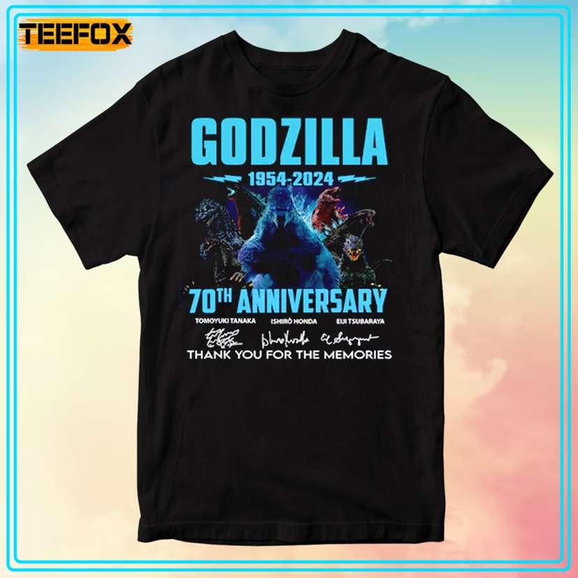 Godzilla 1954 - 2024 70th Anniversary Thank You For The Memories T-Shirt