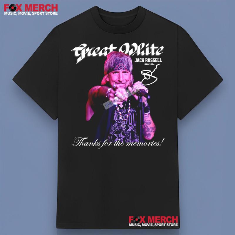 Great White Jack Russell Thanks For The Memories T-Shirt