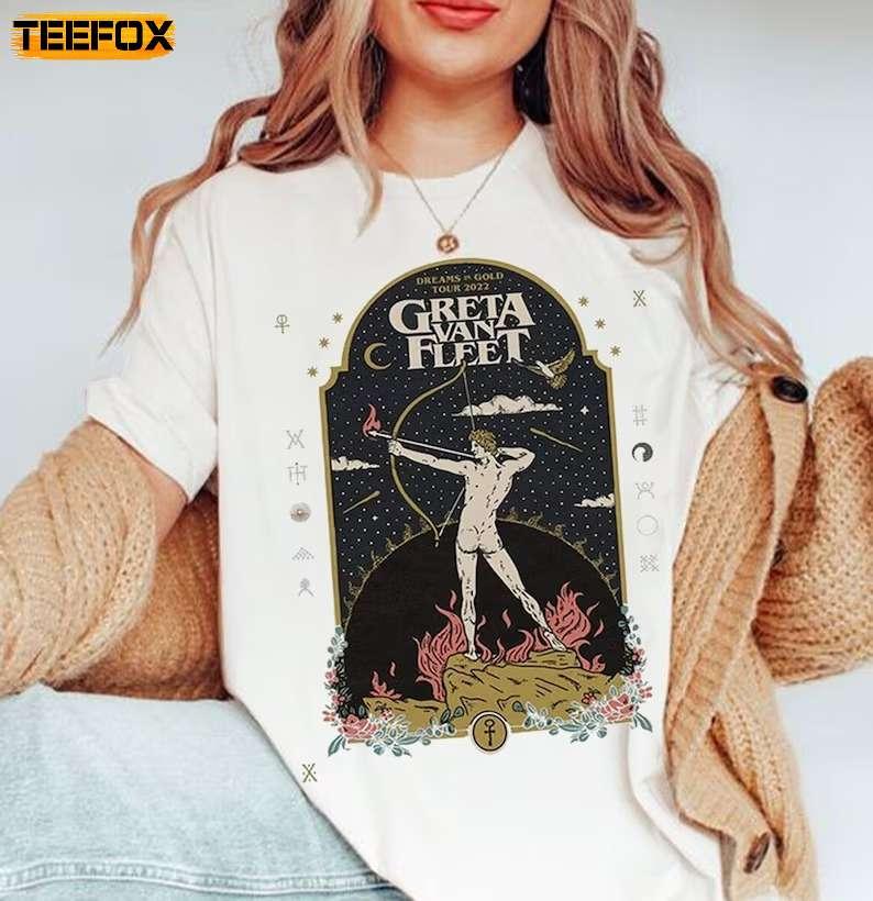 Greta Van Fleet Dreams In Gold Tour 2023 Short-Sleeve T-Shirt