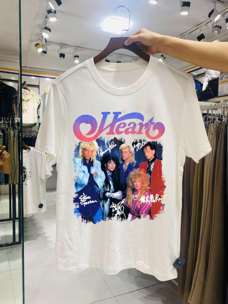 Heart Rock Band Retro Style Unisex T-Shirt