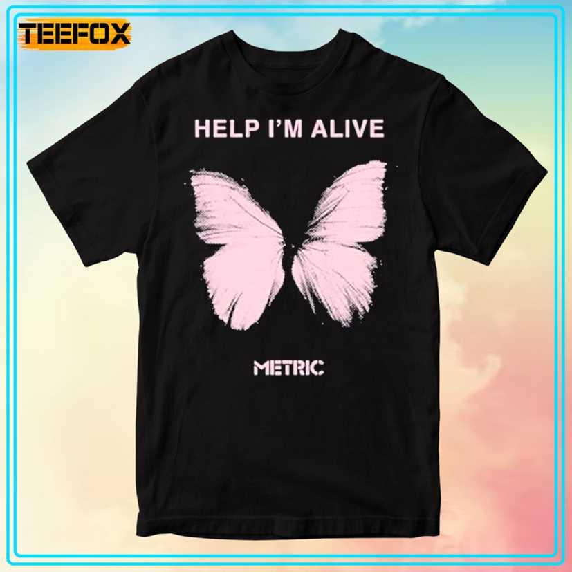 Help I'm Alive Butterfly Metric Unisex T-Shirt