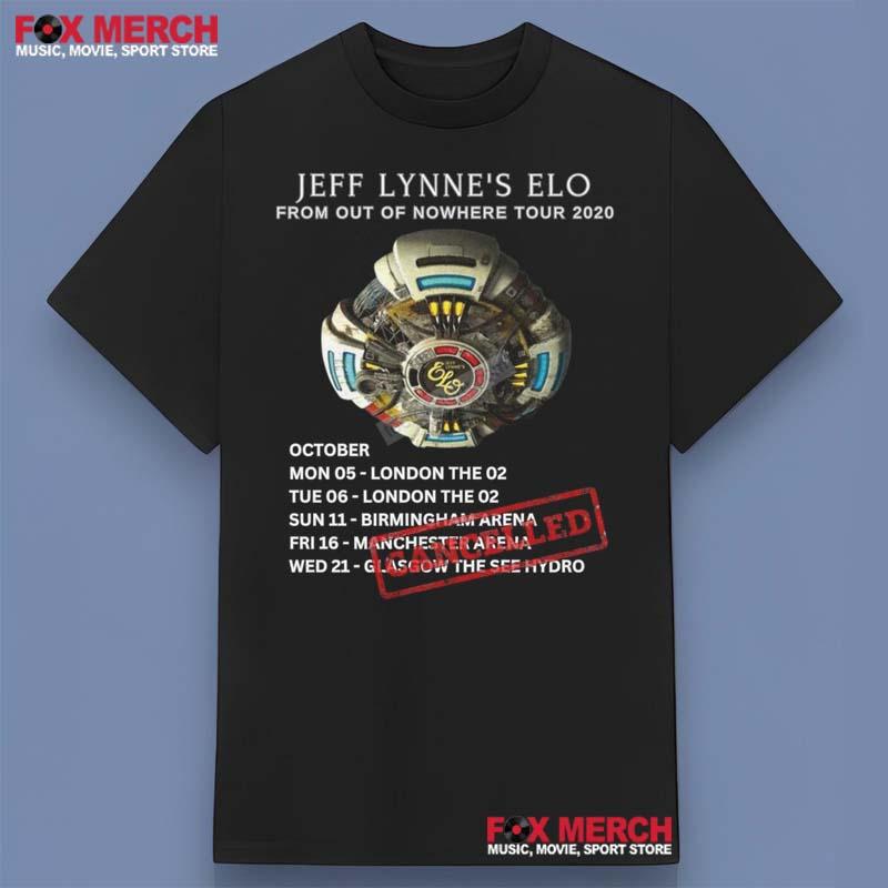 Jeff Lynne's ELO 2020 Cancelled From Out Of Nowhere UK Tour Shirt