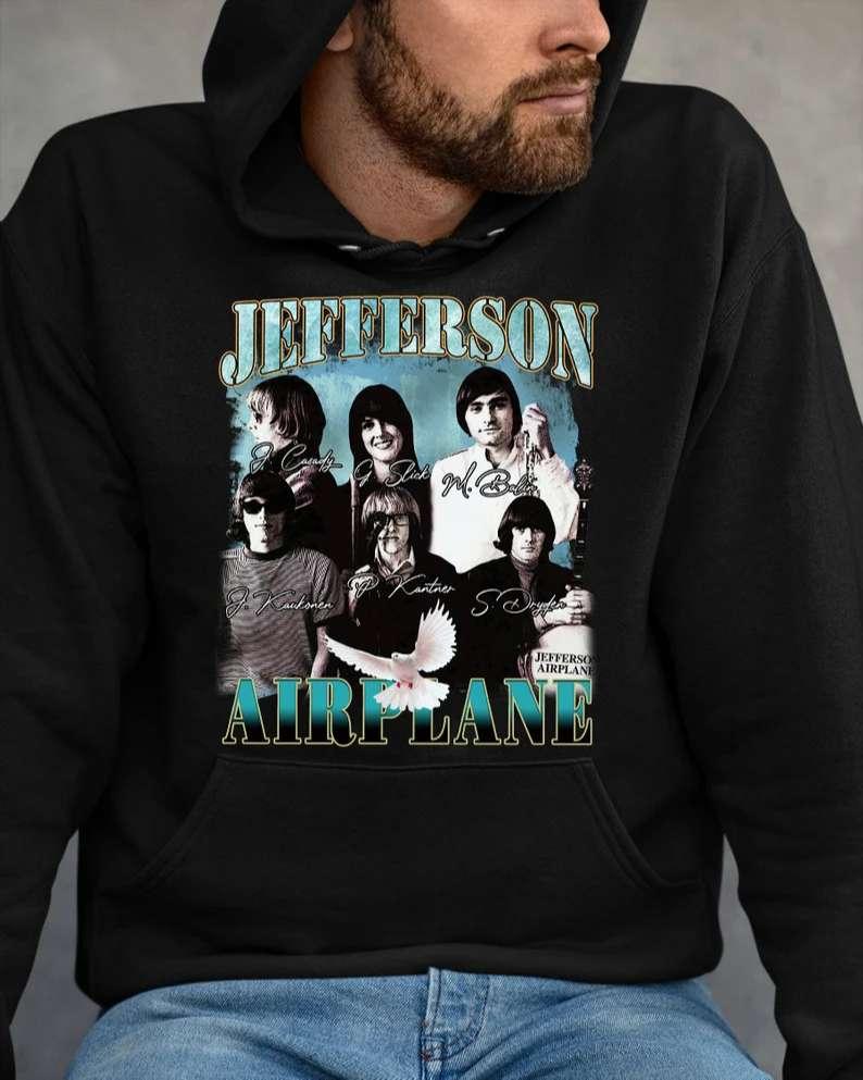Jefferson Airplane Rock Band Signatures T-Shirt For Men And Women