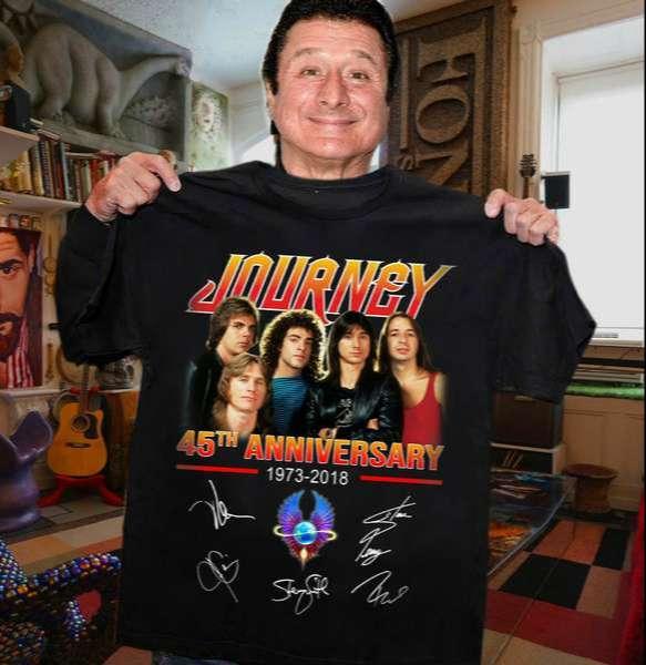 Journey 45th Anniversary Signatures T-Shirt Merch