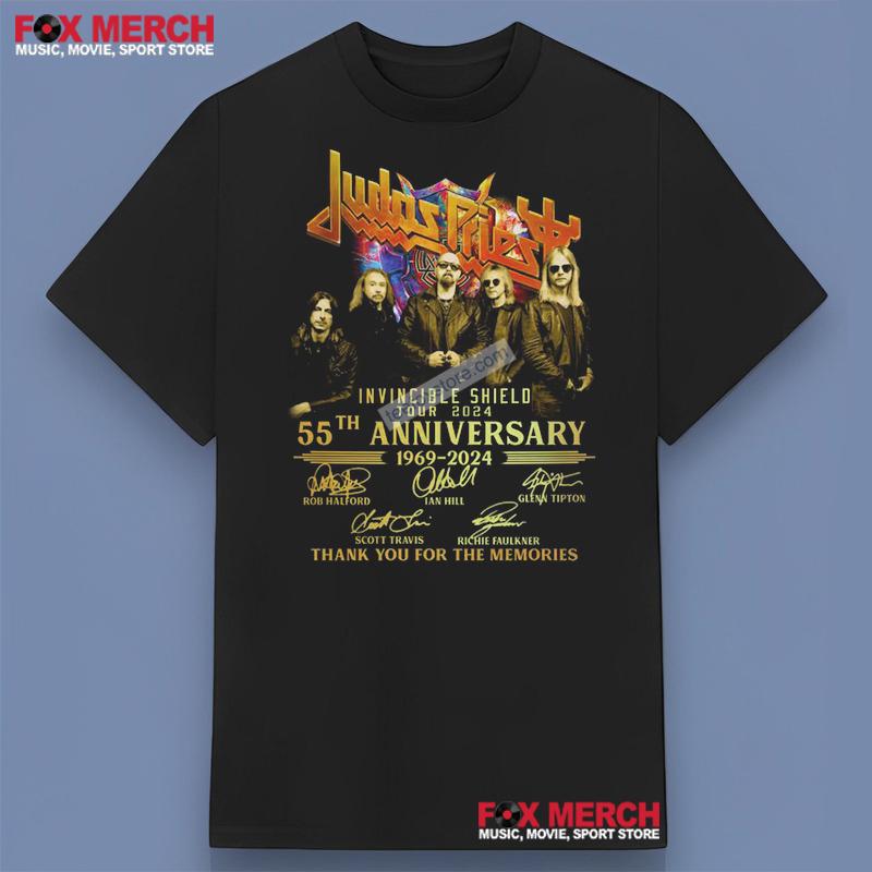 Judas Priest 55th Anniversary Invincible Shield 1969-2024 T-Shirt